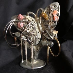 Vintage Metal Butterfly Earring Stand